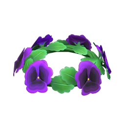 Purple Pansy Crown