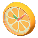 Orange Wall-Mounted Clock