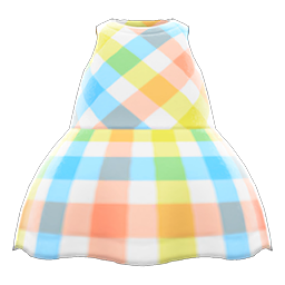 Plaid-Print Dress