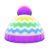 Colorful Striped Knit Cap