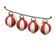 Brass x Red & white stripes Brass x Red & white stripes