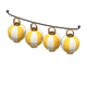 Brass x Yellow & white stripes Brass x Yellow & white stripes