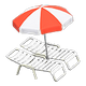 White x Red & white
