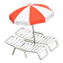 Beach Chairs With Parasol Animal Crossing New Horizons | ACNH Critter - ACNHMALL