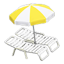 Beach Chairs With Parasol Animal Crossing New Horizons | ACNH Critter - ACNHMALL