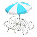 Beach Chairs With Parasol Animal Crossing New Horizons | ACNH Critter - ACNHMALL