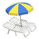 Beach Chairs With Parasol Animal Crossing New Horizons | ACNH Critter - ACNHMALL