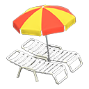 Beach Chairs With Parasol Animal Crossing New Horizons | ACNH Critter - ACNHMALL