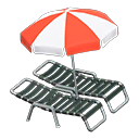 Beach Chairs With Parasol Animal Crossing New Horizons | ACNH Critter - ACNHMALL