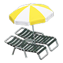 Beach Chairs With Parasol Animal Crossing New Horizons | ACNH Critter - ACNHMALL