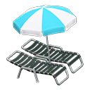 Beach Chairs With Parasol Animal Crossing New Horizons | ACNH Critter - ACNHMALL