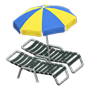 Beach Chairs With Parasol Animal Crossing New Horizons | ACNH Critter - ACNHMALL