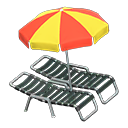 Beach Chairs With Parasol Animal Crossing New Horizons | ACNH Critter - ACNHMALL