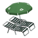 Beach Chairs With Parasol Animal Crossing New Horizons | ACNH Critter - ACNHMALL