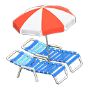 Beach Chairs With Parasol Animal Crossing New Horizons | ACNH Critter - ACNHMALL