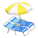 Beach Chairs With Parasol Animal Crossing New Horizons | ACNH Critter - ACNHMALL