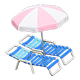 Blue x Pink & white