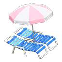 Beach Chairs With Parasol Animal Crossing New Horizons | ACNH Critter - ACNHMALL