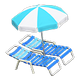 Blue x Aqua & white