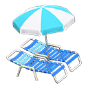 Beach Chairs With Parasol Animal Crossing New Horizons | ACNH Critter - ACNHMALL