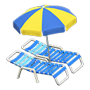 Beach Chairs With Parasol Animal Crossing New Horizons | ACNH Critter - ACNHMALL