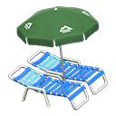 Beach Chairs With Parasol Animal Crossing New Horizons | ACNH Critter - ACNHMALL