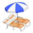 Beach Chairs With Parasol Animal Crossing New Horizons | ACNH Critter - ACNHMALL