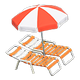 Orange x Red & white
