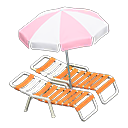 Beach Chairs With Parasol Animal Crossing New Horizons | ACNH Critter - ACNHMALL