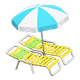 Yellow x Aqua & white
