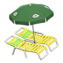 Beach Chairs With Parasol Animal Crossing New Horizons | ACNH Critter - ACNHMALL