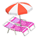Pink x Red & white
