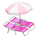 Beach Chairs With Parasol Animal Crossing New Horizons | ACNH Critter - ACNHMALL