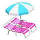 Pink x Aqua & white Pink x Aqua & white