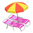 Beach Chairs With Parasol Animal Crossing New Horizons | ACNH Critter - ACNHMALL