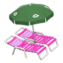 Beach Chairs With Parasol Animal Crossing New Horizons | ACNH Critter - ACNHMALL
