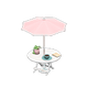 White x Pink