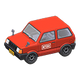 Red x White text