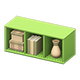 Green x Checkered beige