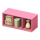 Pink x Checkered beige
