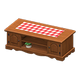 Dark brown x Red gingham Dark brown x Red gingham