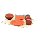 Unglazed Dish Set Animal Crossing New Horizons | ACNH Critter - ACNHMALL