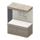 Gray x White text plate
