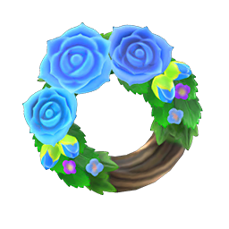 Blue Rose Wreath DIY