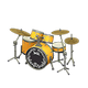 Golden yellow x Rock logo