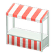 White x Red stripes
