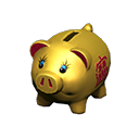 Golden Piggy Bank Animal Crossing New Horizons | ACNH Critter - ACNHMALL