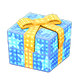 Blue with yellow ribbon x NA
