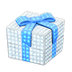 White with blue ribbon x NA