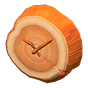 Log Wall-Mounted Clock